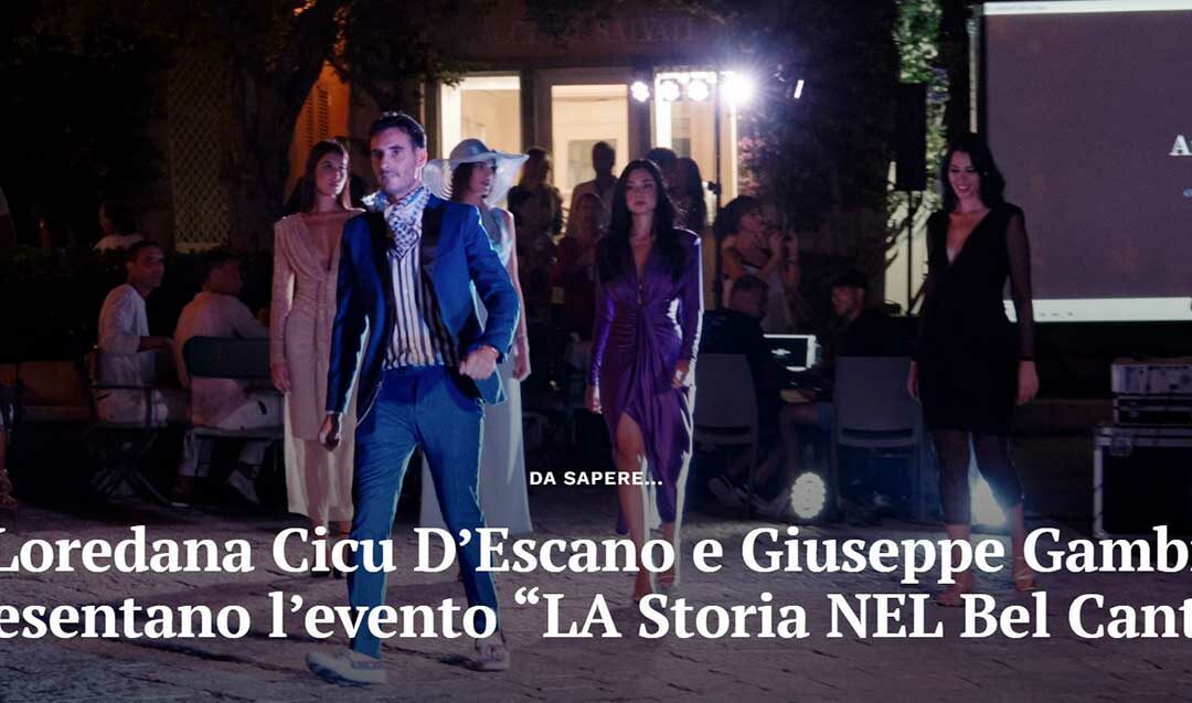 Loredana Cicu D’Escano e Giuseppe Gambi presentano l’evento “La Storia Nel Bel Canto”